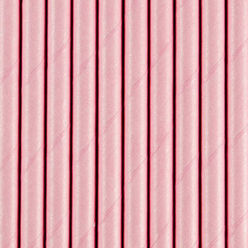Picture of PAPER STRAWS PINK 19.5CM - 10 PACK